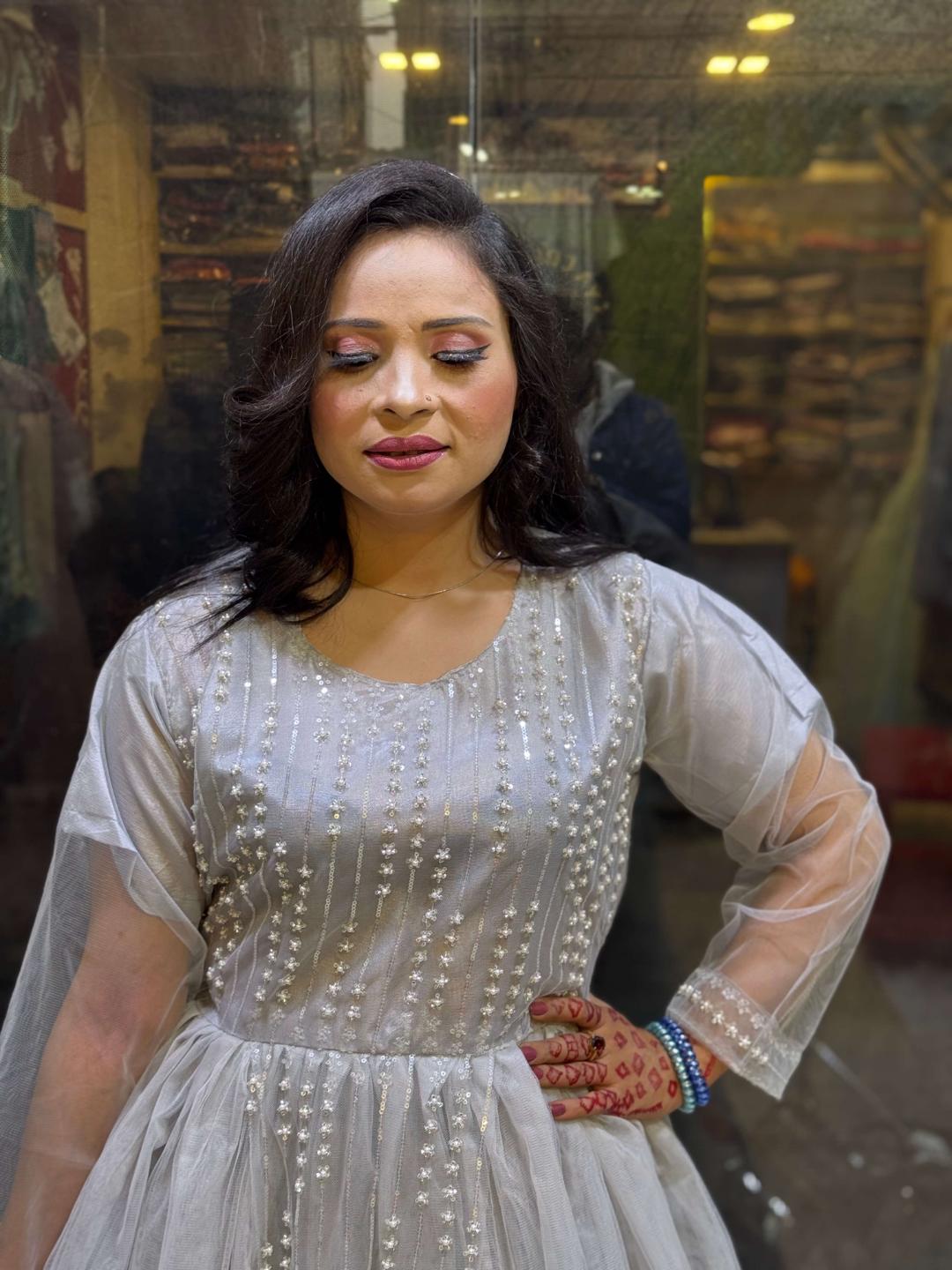 Silver/Grey Embellished Frock