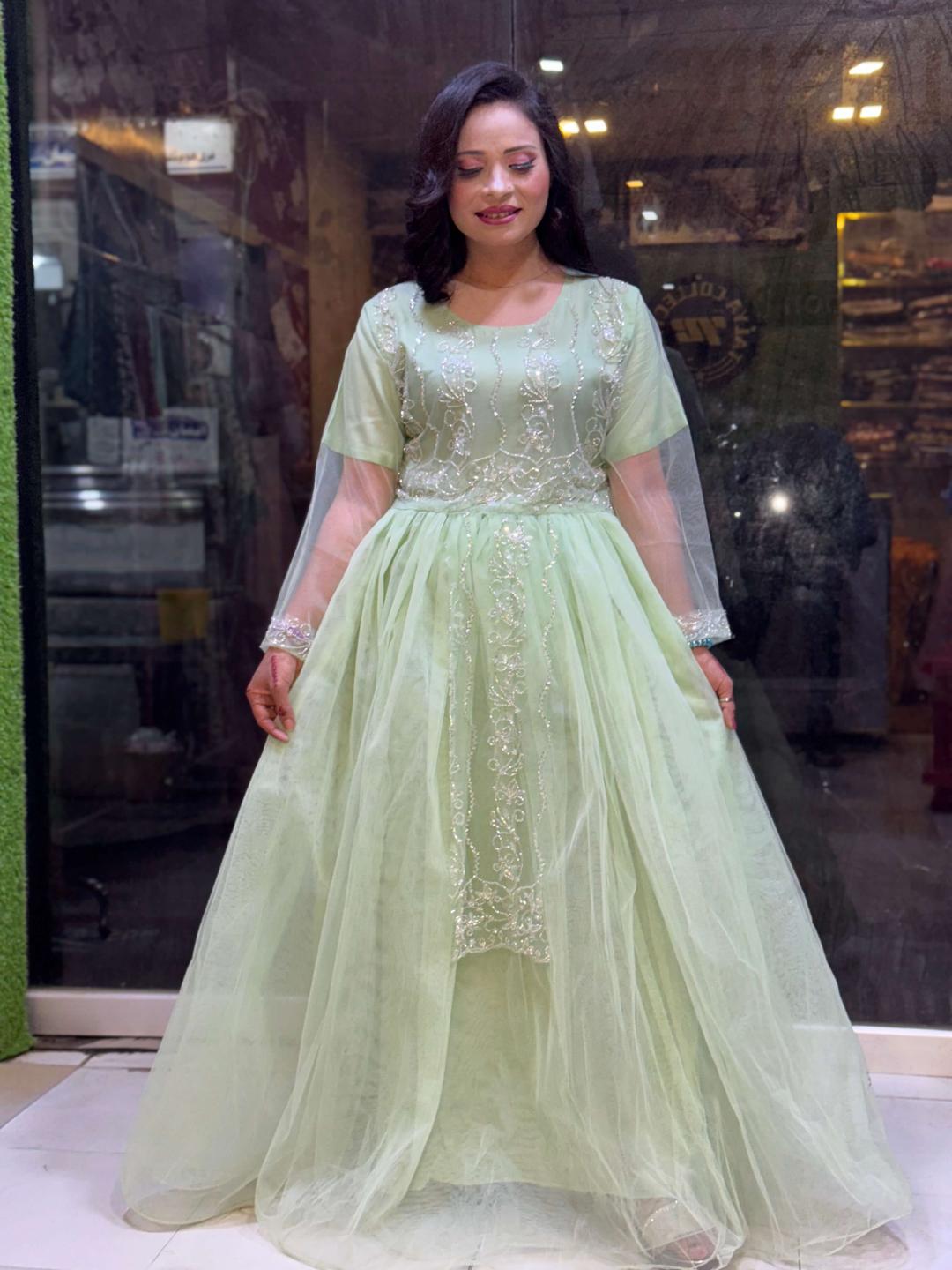 Pastel Green Sequin Frock